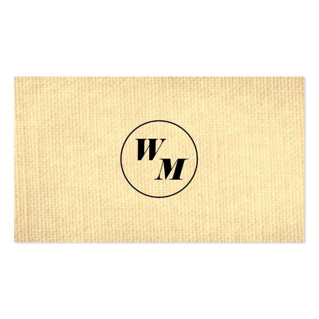2 Letter Monogram / Corporate Business Card