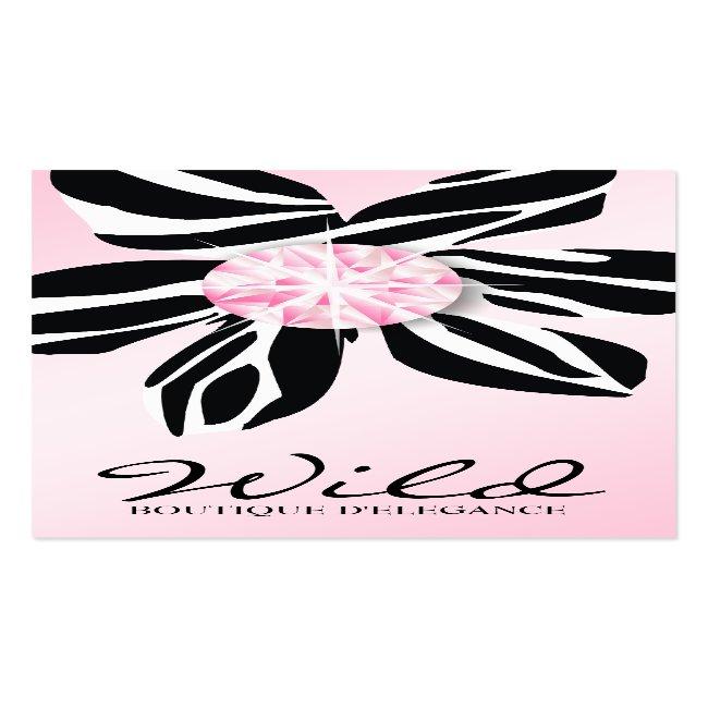 311 Wild Zebra Flower | Pink Diamond Business Card