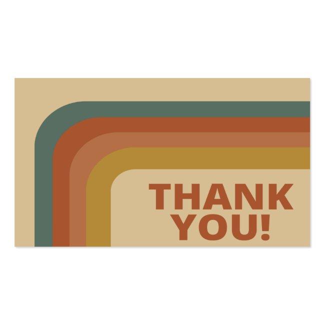 70's Style Retro Thank You Business Card