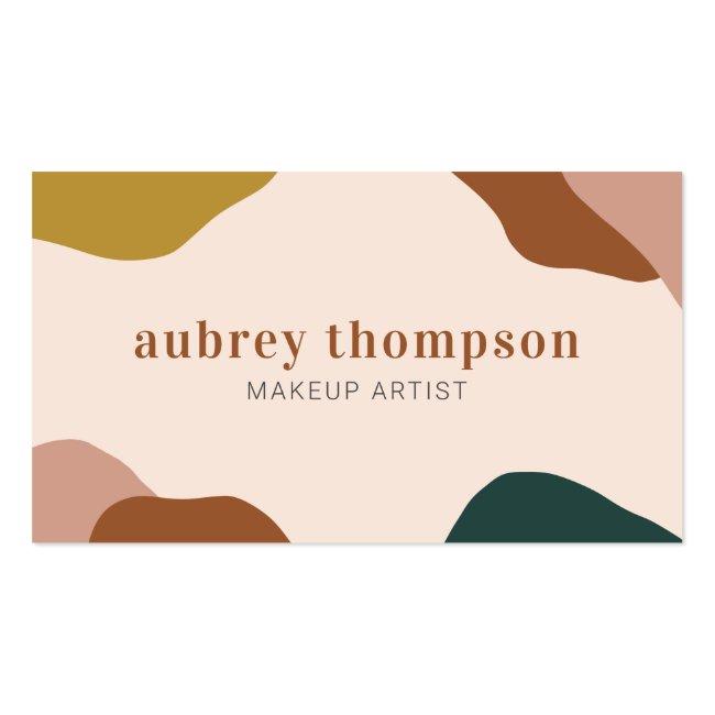 Abstract Terra Organic Shapes Modern Business Card