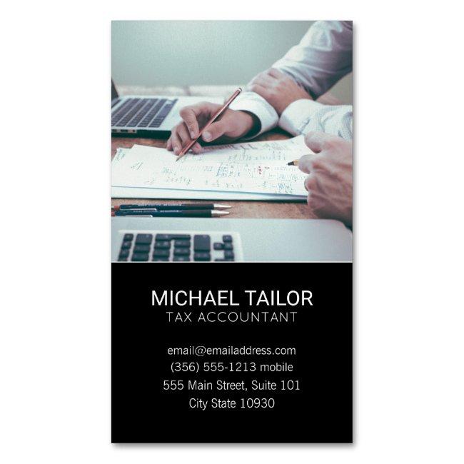 Accounting | Tax Prep Business Card Magnet