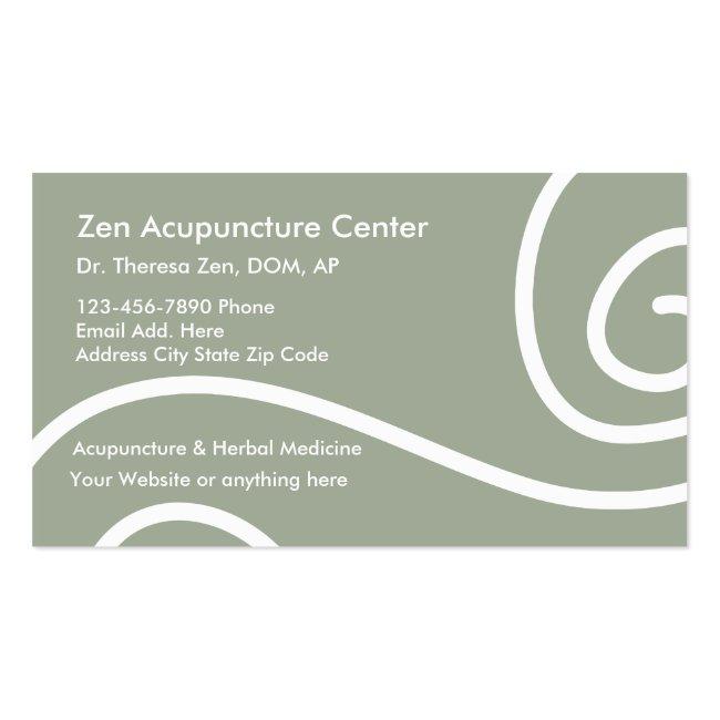 Acupuncture Medical Business Cards