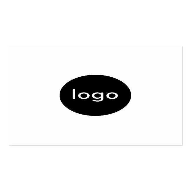 Add Your Custom Logo Circle Professional White Square Business Card