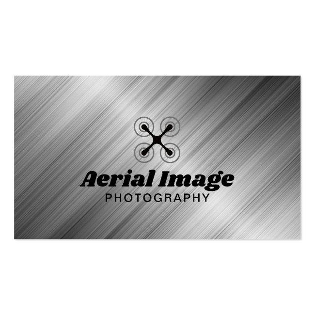 Aerial Drone Photography Professional Metal Business Card