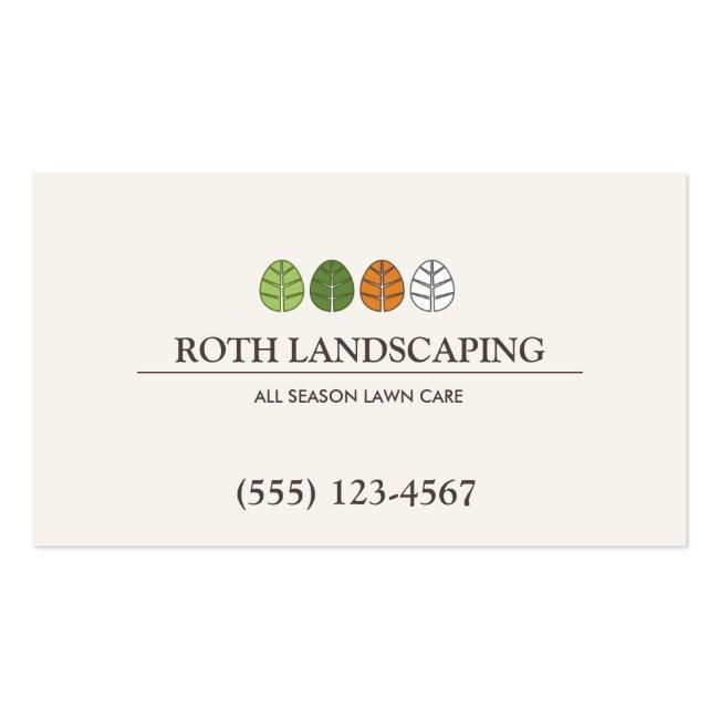 All Season Tree And Lawn Service Landscaping Business Card