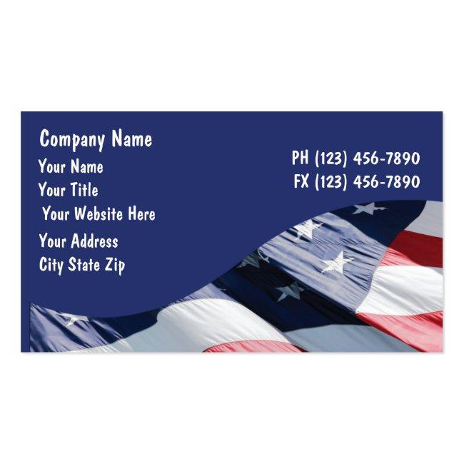 American Flag Business Cards