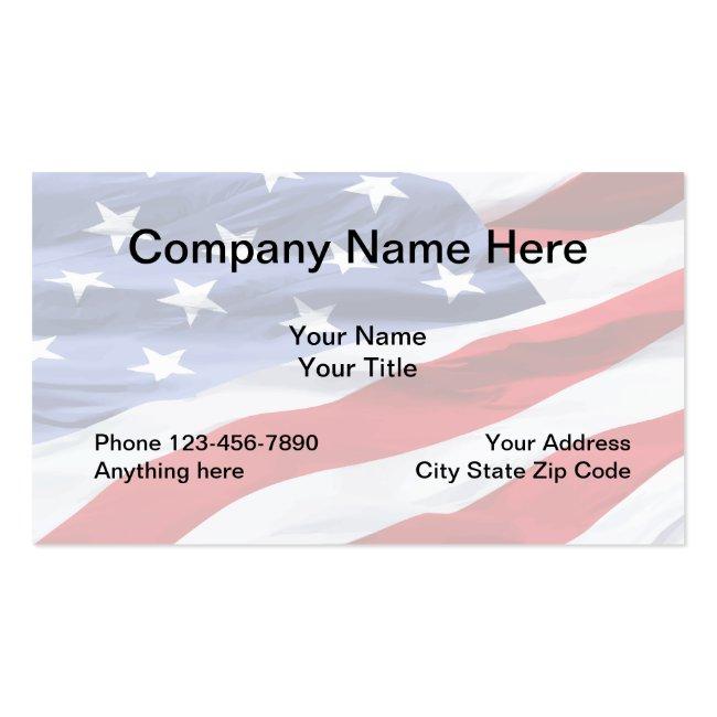 American Flag Design Business Card
