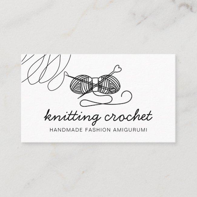 Amigurumi Handmade Yarn Knit Crochet Business Card