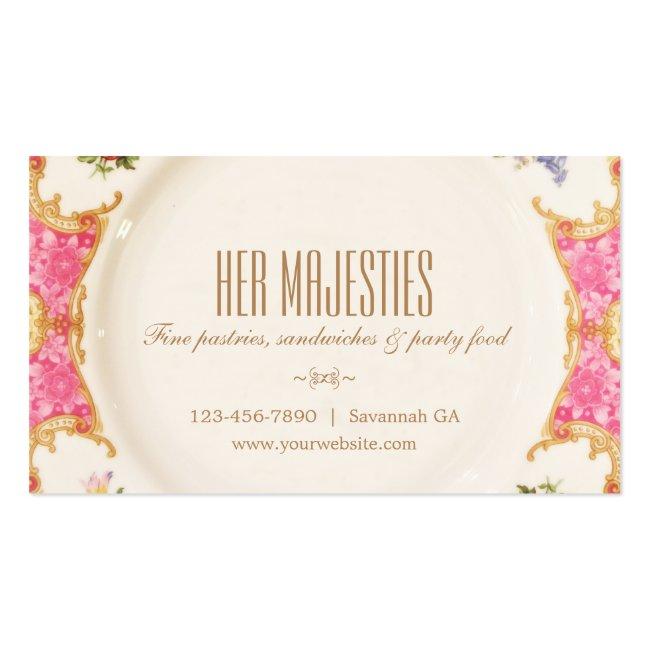 Antique Victorian High End Catering Business Card