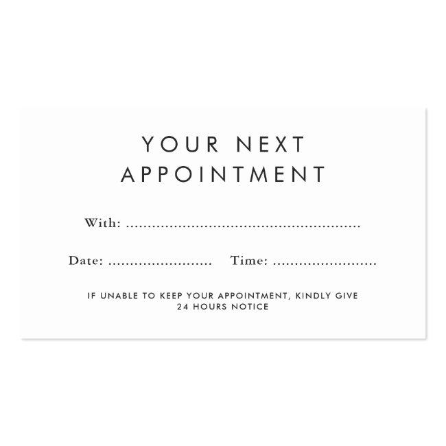 Any Color Custom Logo Appointment Cards