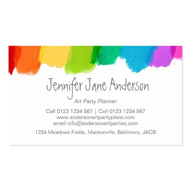 Art Party Events Planning Business Cards