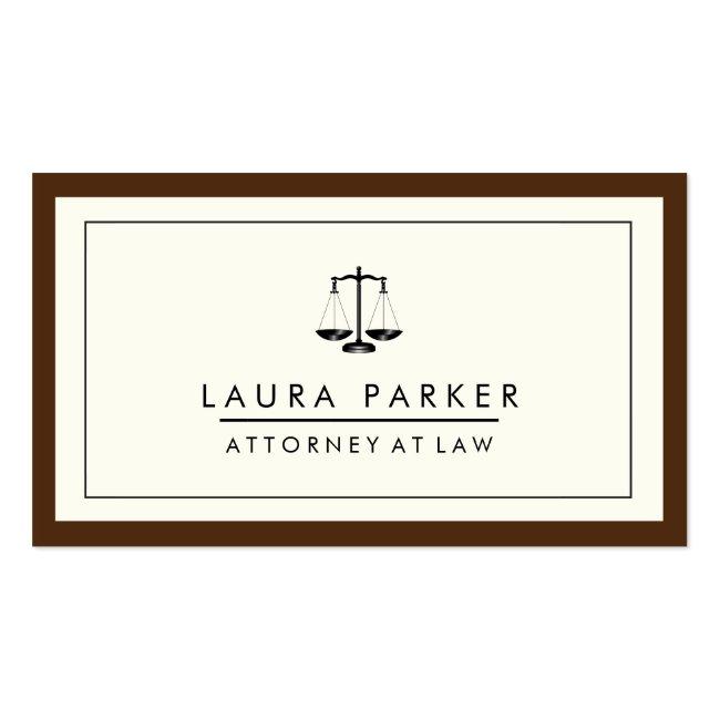 Attorney Legal Lawyer Black Scale Professional Business Card