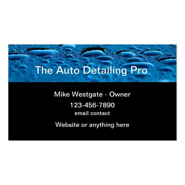 Auto Detailing And Cleaning Services Business Card