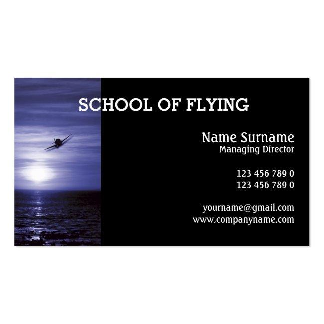 Aviation Flying Training Personalize Business Card