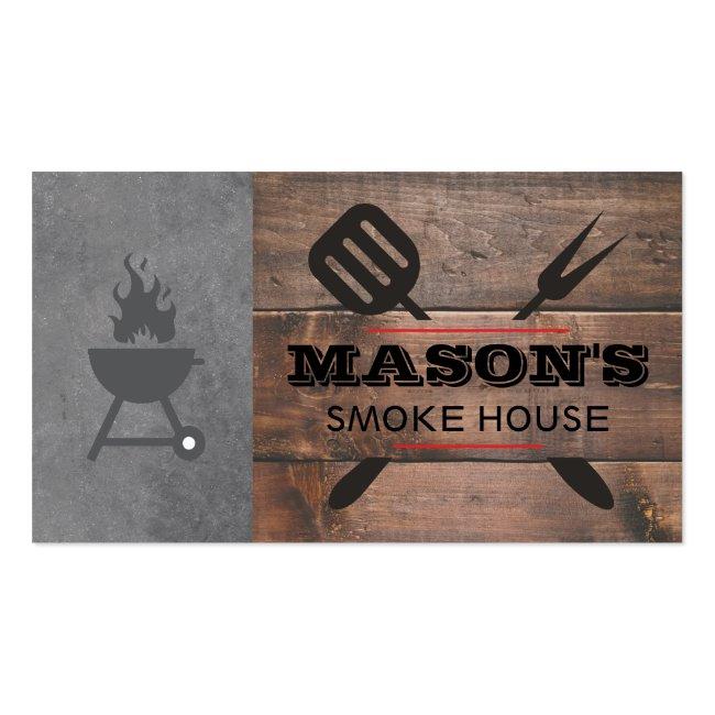 Barbecue Wood | Grill Master | Executive Chef Business Card