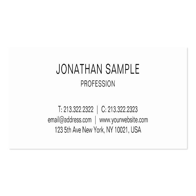 Beautiful Minimalist Modern Simple Trendy Plain Mini Business Card