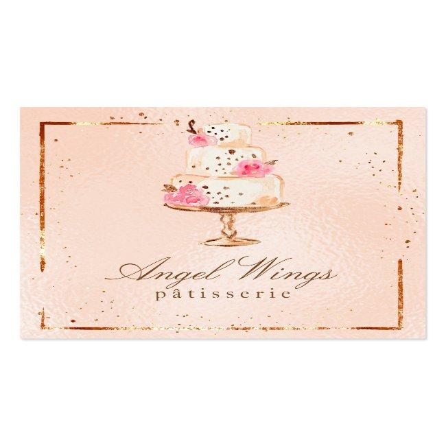 ★ Beautiful  Patisserie ,bakery ,cakes & Sweets Square Business Card