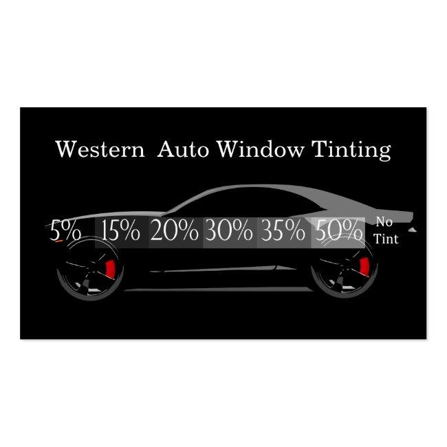 Best Car Automotive Window Tinting Business Card