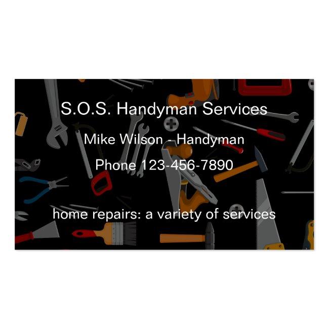 Best Handyman Tools Design Business Card