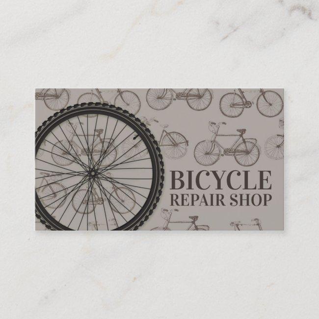 Bicycle Repair Shop Parts & Accessories Vintage Business Card