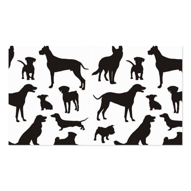 Black And White Dog Pattern Business Card