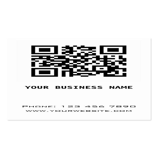 Black And White Qr Code Business Card Magnet