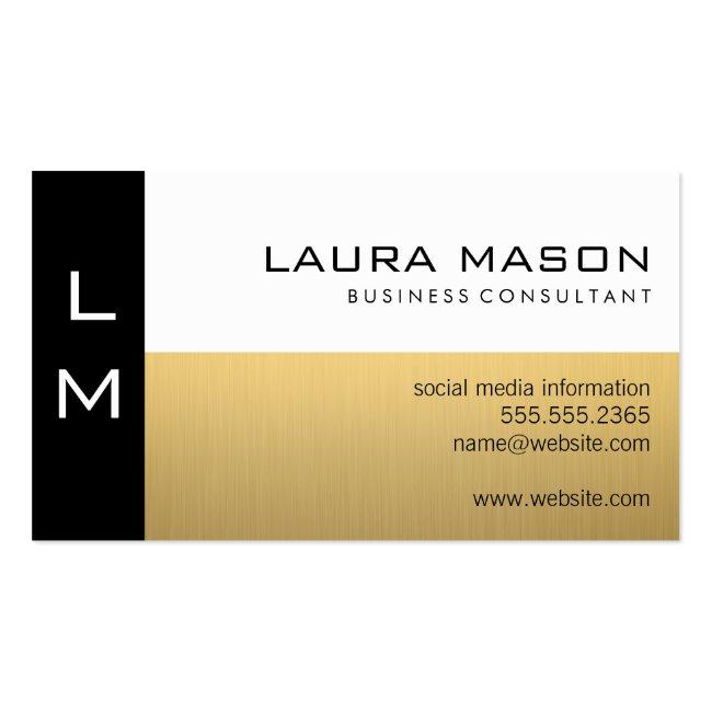 Black Gold White Business Card