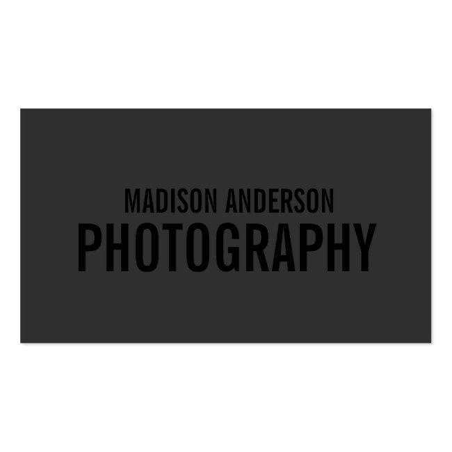 Black Out Photography | Business Cards