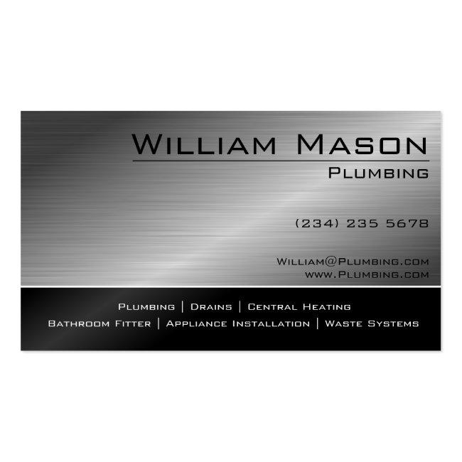 Black & Steel Skilled Tradesman Business Card