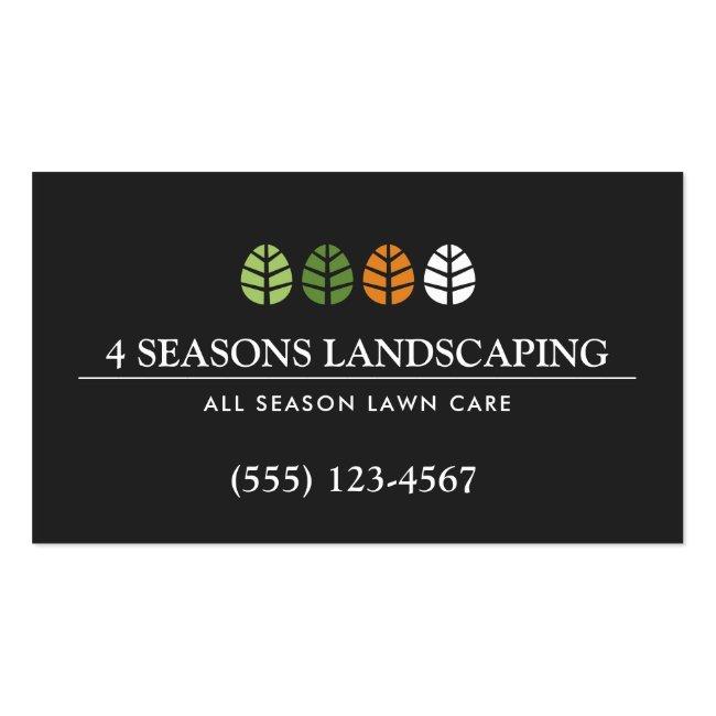 Black Tree And Lawn Care Landscaping Business Card