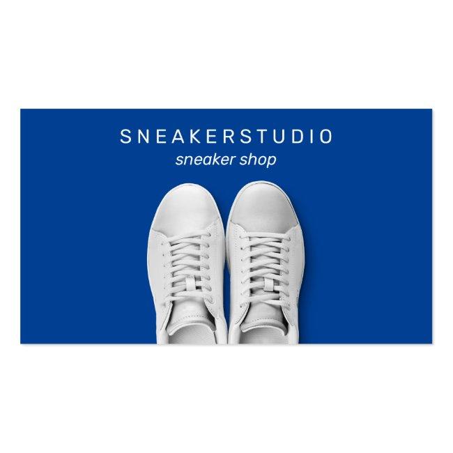 Blue Gym Walking Trekking Sport Sneaker Shoes Business Card