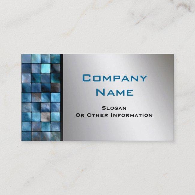 Blue Mosaic Tiles Business Cards