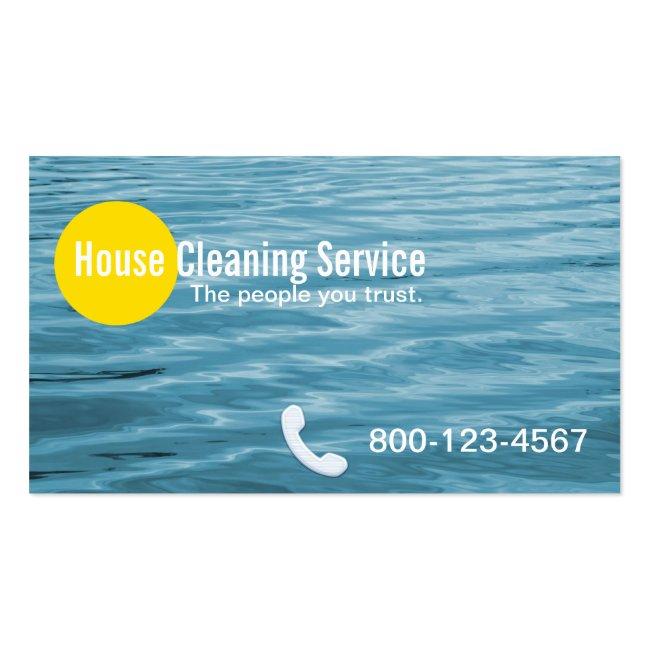 Blue Ripples House Cleaning Business Card