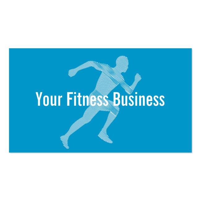 Blue Runner Fitness/workout Business Card