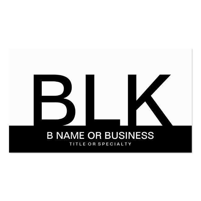 Bold Monograms Business Card