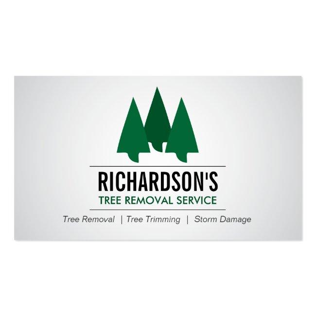 Bold Tree Service Logo Green/gray Business Card