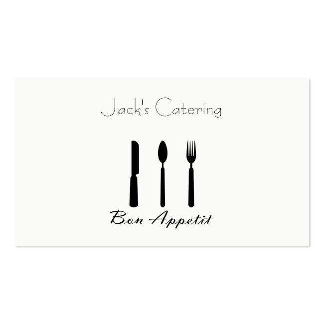 Bon Appetit And Silverware Business Card