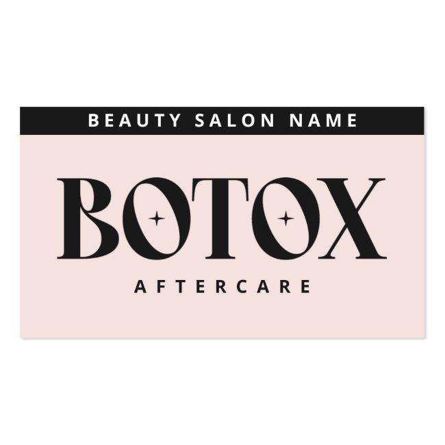Botox Lip Filler Instructions Editable Aftercare  Business Card