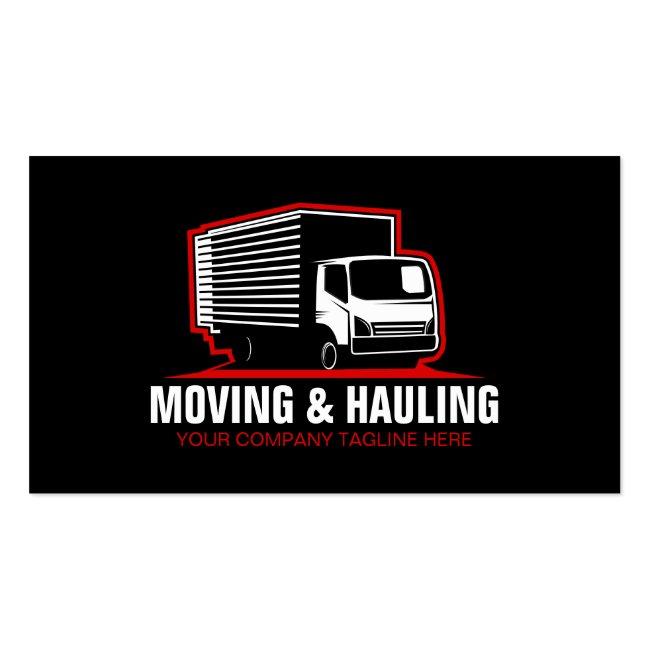 Box Truck Moving & Delivery Service Company Business Card