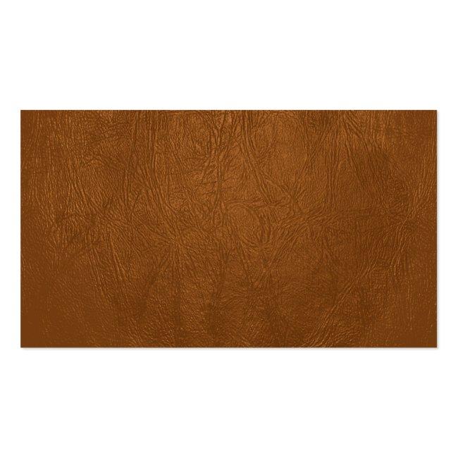 Brown Cowhide Leather Texture Look Business Card