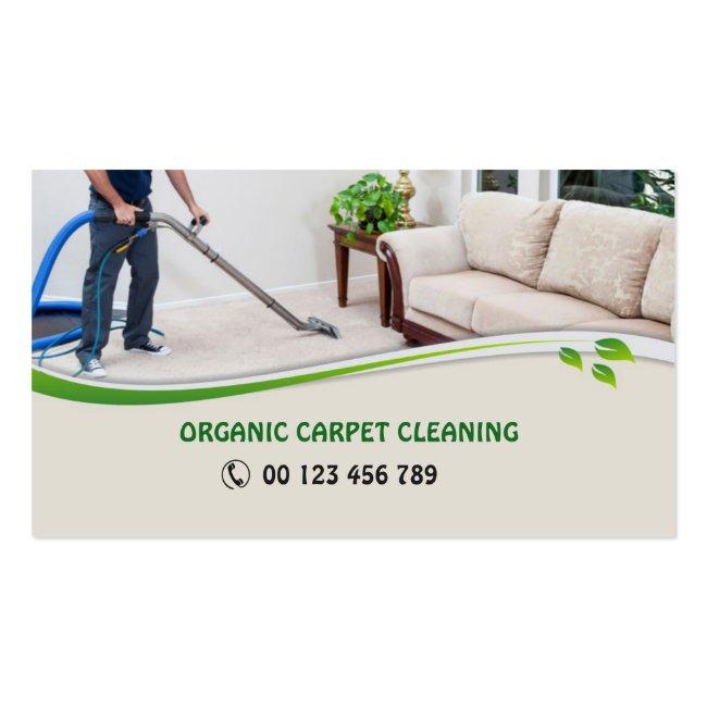 Business Card  For Organic Carpet Cleaners