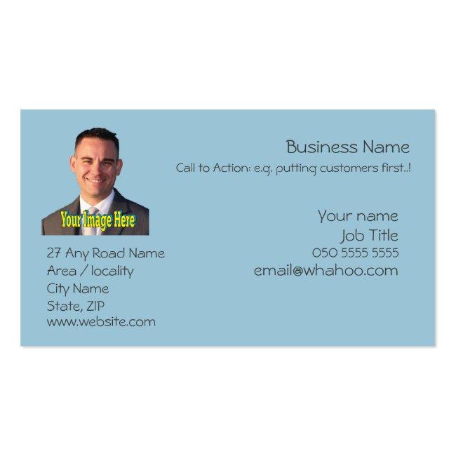 Business Monogram Generic Portrait New Value Fab Business Card