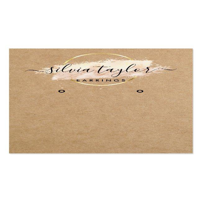 Calligraphy Craft Paper Earring Display Card