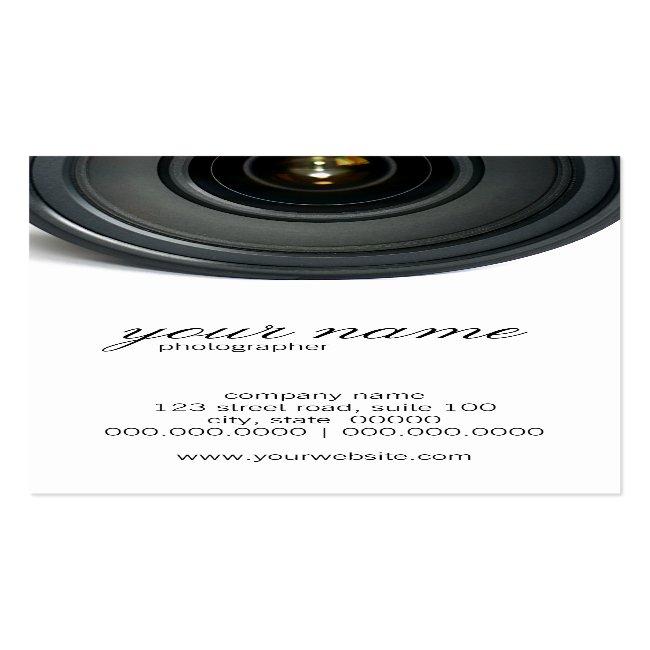 Camera Lens Photography Business Cards