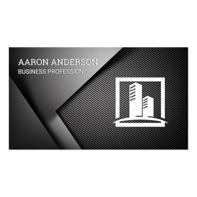 Carbon Fiber Metallic Background | Realtor Business Card