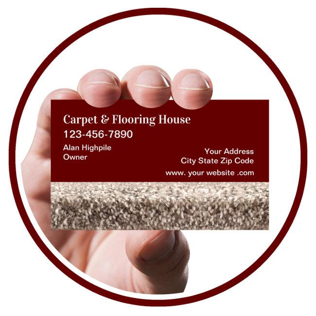 Carpet And Flooring Services Business Cards