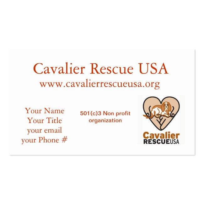 Cavalier Rescue Dogs Outside Business Card