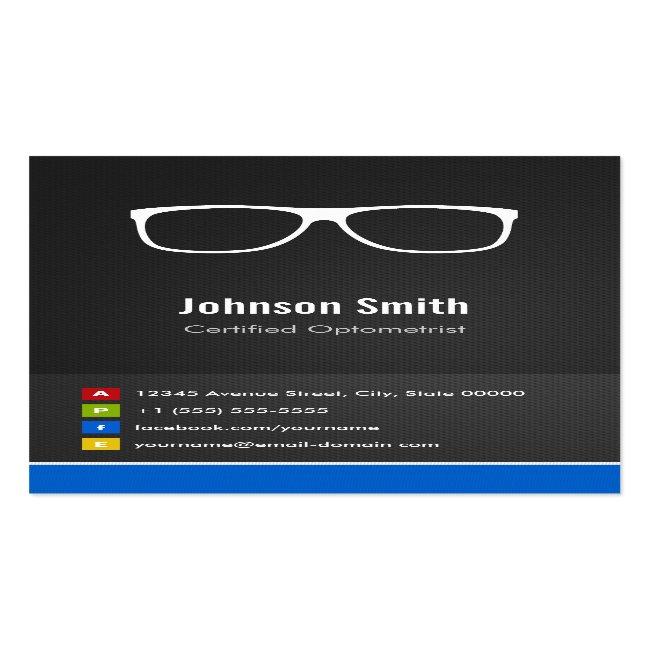 Certified Optometrist Optical Creative Innovative Business Card