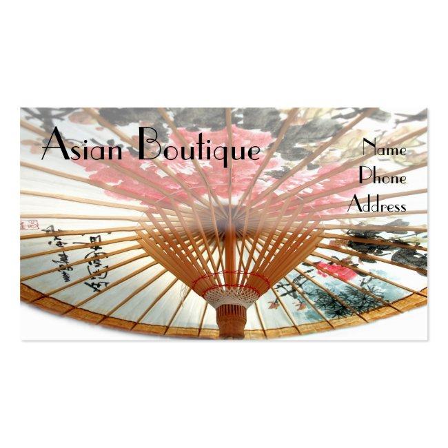 Chinese Bamboo Umbrella -- Asian Goods Business Card