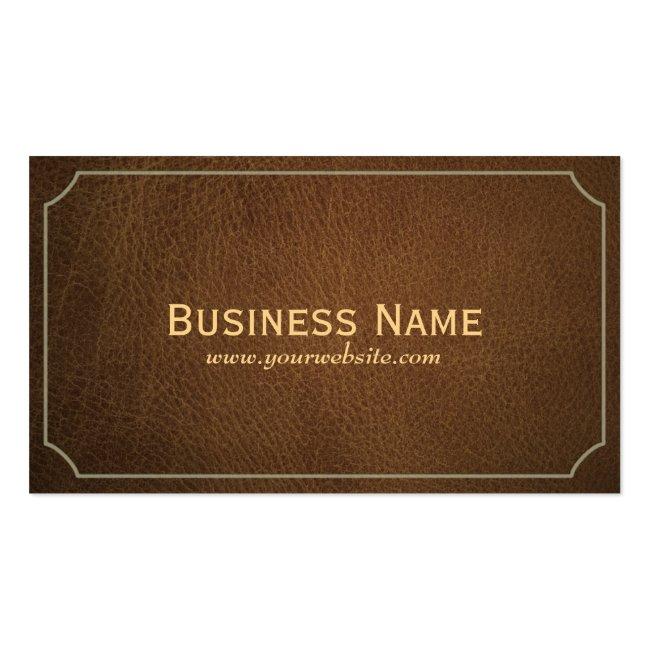 Chiropractor Vintage Leather Business Card